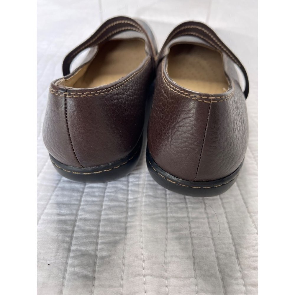 Clarks Active Air Leather Casual Comfort Mary Jane Wedge Shoe SZ 10W Brown NEW - Picture 6 of 6